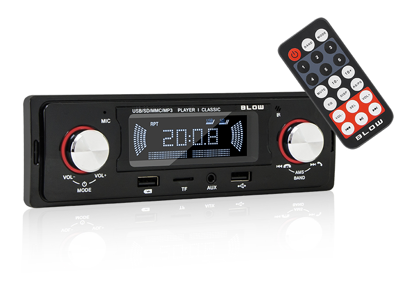 AUTORÁDIO 1-DIN BLUETOOTH USB SD AUX RDS MP3 SADA BATÉRIÍ DO DIAĽKOVÉHO OVLÁDANIA